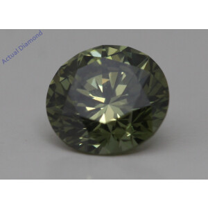 Round Cut Loose Diamond (0.92 Ct,Green(Irradiated) Color,Vs1 Clarity)