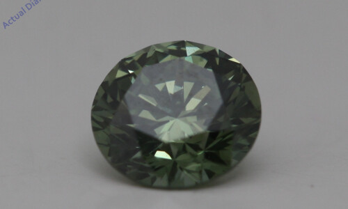 Round Cut Loose Diamond (0.91 Ct,Green(Irradiated) Color,Vs1 Clarity)