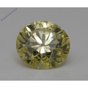 Round Cut Loose Diamond (1.02 Ct,Yellow(Irradiated) Color,Si2 Clarity) GIA Certified