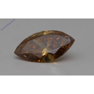 Marquise Cut Loose Diamond (0.72 Ct,Cognac Brown(Irradiated) Color,Si2 Clarity)