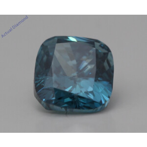 Cushion Cut Loose Diamond (1.01 Ct,Fancy Vivid Blue(Irradiated) Color,Si1 Clarity) Aig Certified