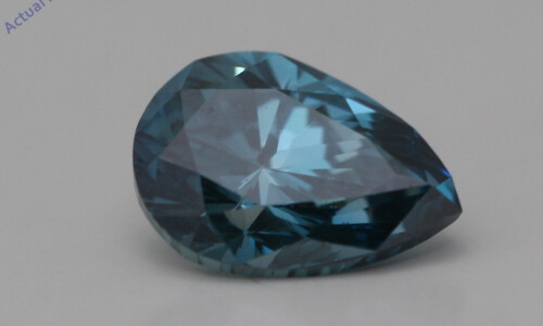 Pear Cut Natural Mined Loose Diamond (0.69 Ct,Ocean Blue(Irradiated) Color,Vs2 Clarity)