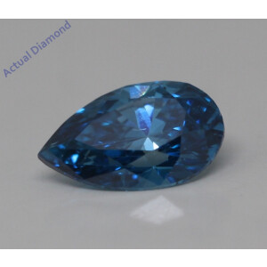 Pear Cut Natural Mined Loose Diamond (0.51 Ct,Blue(Irradiated) Color,Vs2 Clarity)