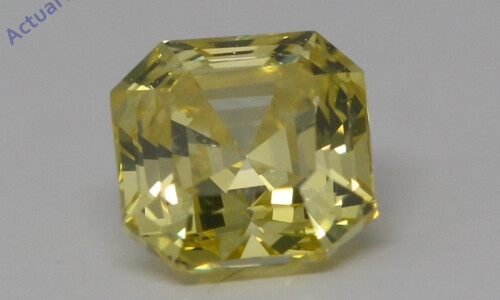 Asscher Cut Natural Mined Loose Diamond (0.63 Ct,Yellow Color,Vs1 Clarity)