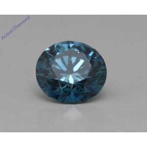 Round Cut Natural Mined Loose Diamond (1.03 Ct,Sky Blue(Irradiated) Color,Vs1 Clarity)