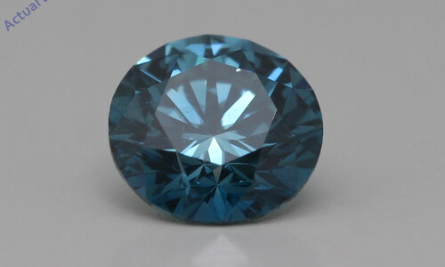 Round Cut Natural Mined Loose Diamond (1.03 Ct,Sky Blue(Irradiated) Color,Vs1 Clarity)