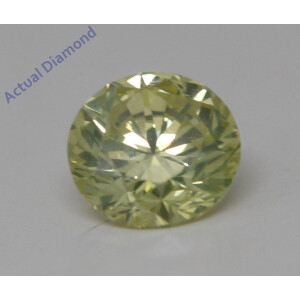 Round Cut Natural Mined Loose Diamond (0.4 Ct,Canary Yellow(Irradiated) Color,Vs1 Clarity)