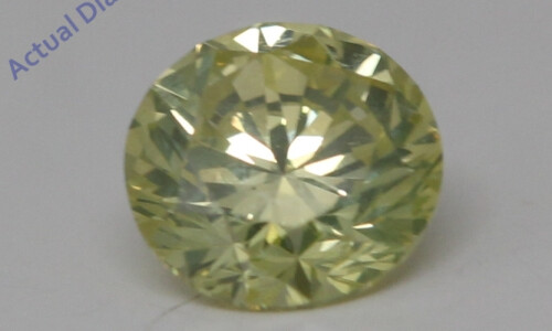 Round Cut Natural Mined Loose Diamond (0.4 Ct,Canary Yellow(Irradiated) Color,Vs1 Clarity)