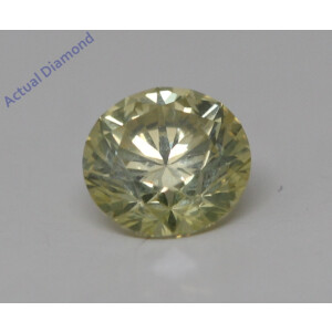 Round Cut Natural Mined Loose Diamond (0.4 Ct,Canary Yellow(Irradiated) Color,Vs1 Clarity)