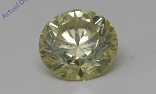 Round Cut Natural Mined Loose Diamond (0.4 Ct,Canary Yellow(Irradiated) Color,Vs1 Clarity)