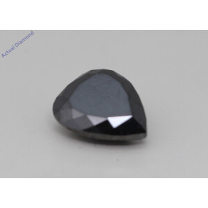 Pear Cut Natural Mined Loose Diamond (3.7 Ct,Black(Irradiated) Color,Clarity)