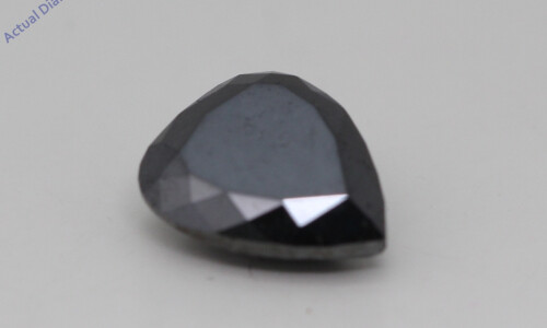 Pear Cut Natural Mined Loose Diamond (3.7 Ct,Black(Irradiated) Color,Clarity)