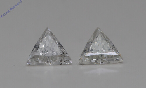 A Pair Of Triangle Cut Loose Diamonds (0.55 Ct,G Color,Si2 Clarity)