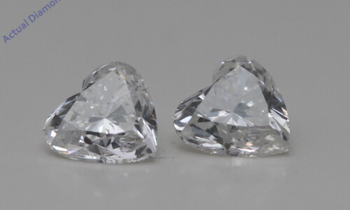 A Pair Of Heart Cut Loose Diamonds (0.9 Ct,G Color,Si1 Clarity)