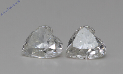 A Pair Of Heart Cut Loose Diamonds (1.25 Ct,H-I Color,Vs2-Si1 Clarity)