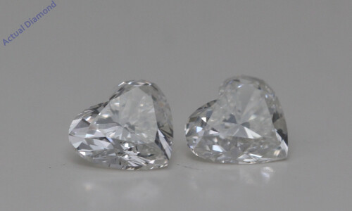 A Pair Of Heart Cut Loose Diamonds (0.98 Ct,I Color,Vs1-Vs2 Clarity)