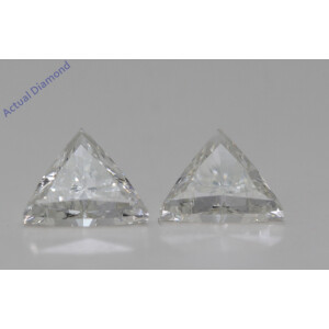 A Pair Of Triangle Cut Loose Diamonds (1.92 Ct,I Color,Si1 Clarity)