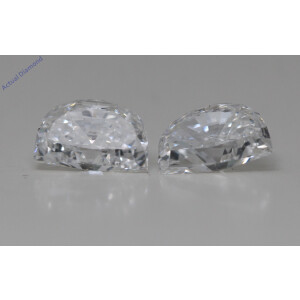 A Pair Of Half Moon Cut Natural Mined Loose Diamonds (1.1 Ct,F Color,Vs1-Si1 Clarity) GIA Certified