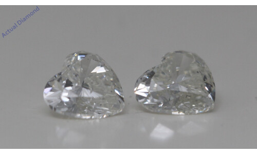 A Pair Of Heart Cut Natural Mined Loose Diamonds (0.78 Ct,I Color,Si1 Clarity)