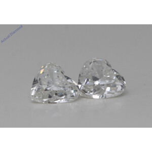 A Pair Of Heart Cut Natural Mined Loose Diamonds (0.83 Ct,I Color,Si2 Clarity)