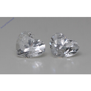 A Pair Of Heart Cut Natural Mined Loose Diamonds (0.91 Ct,F Color,Vs2-Si1 Clarity)