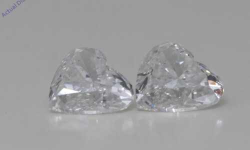 A Pair Of Heart Cut Natural Mined Loose Diamonds (0.91 Ct,G Color,Si1-Si2 Clarity)