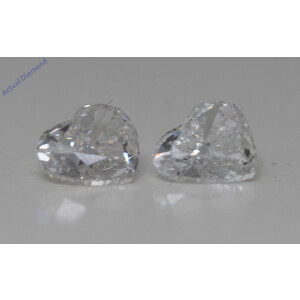 A Pair Of Heart Cut Natural Mined Loose Diamonds (1.04 Ct,G Color,Vs2-Si1 Clarity)