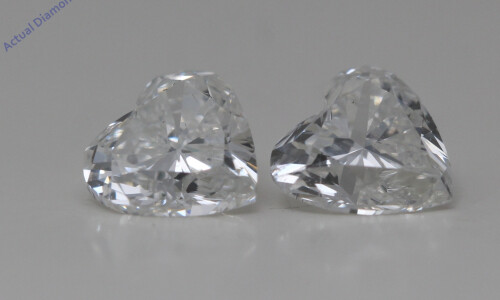 A Pair Of Heart Cut Natural Mined Loose Diamonds (1.06 Ct,H Color,Vs2-Si1 Clarity)