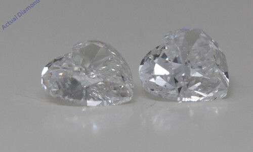 A Pair Of Heart Cut Natural Mined Loose Diamonds (1.18 Ct,F Color,Vs2-Si1 Clarity)