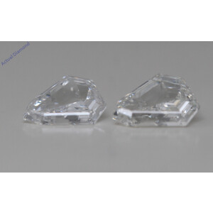 A Pair Of Shield Cut Natural Mined Loose Diamonds (1.11 Ct,F Color,Vs1-Si1 Clarity)