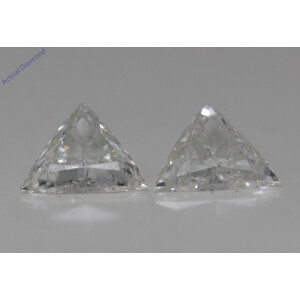 A Pair Of Triangle Cut Natural Mined Loose Diamonds (0.84 Ct,I Color,Si2 Clarity)