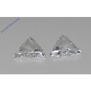 A Pair Of Triangle Cut Natural Mined Loose Diamonds (1.86 Ct,G Color,Vs2-Si1 Clarity)