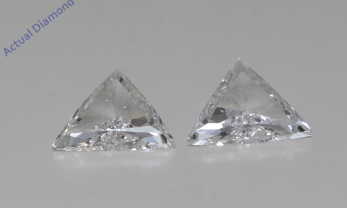 A Pair Of Triangle Cut Natural Mined Loose Diamonds (1.86 Ct,G Color,Vs2-Si1 Clarity)