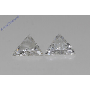 A Pair Of Triangle Cut Natural Mined Loose Diamonds (1.14 Ct,I Color,I1 Clarity)