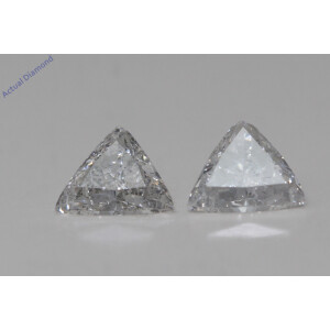 A Pair Of Triangle Cut Natural Mined Loose Diamonds (1.17 Ct,H Color,Si3-I1 Clarity)