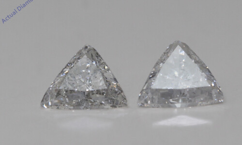 A Pair Of Triangle Cut Natural Mined Loose Diamonds (1.17 Ct,H Color,Si3-I1 Clarity)