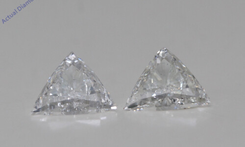 A Pair Of Triangle Cut Natural Mined Loose Diamonds (0.87 Ct,G Color,Vs2-Si1 Clarity)