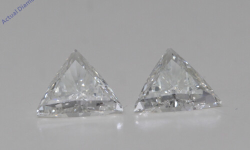 A Pair Of Triangle Cut Natural Mined Loose Diamonds (0.92 Ct,H Color,Si1 Clarity)