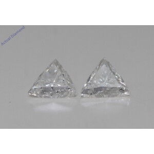 A Pair Of Trilliant Cut Natural Mined Loose Diamonds (0.89 Ct,H Color,Vs2-Si1 Clarity)