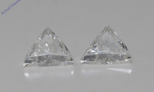 A Pair Of Triangle Cut Natural Mined Loose Diamonds (0.92 Ct,I Color,Vs2-Si1 Clarity)