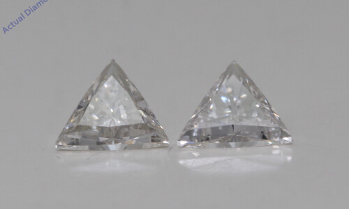 A Pair Of Triangle Cut Natural Mined Loose Diamonds (0.82 Ct,H Color,Vs2-Si1 Clarity)