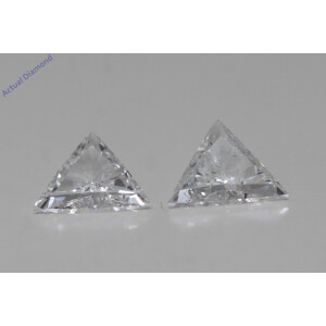 A Pair Of Triangle Cut Natural Mined Loose Diamonds (0.81 Ct,F Color,Vs2-Si2 Clarity)