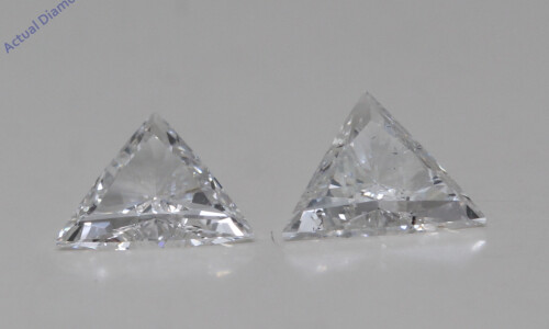 A Pair Of Triangle Cut Natural Mined Loose Diamonds (0.81 Ct,F Color,Vs2-Si2 Clarity)