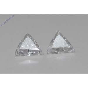 A Pair Of Trilliant Cut Natural Mined Loose Diamonds (0.96 Ct,F Color,Vs2-Si1 Clarity)