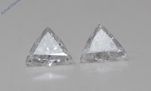 A Pair Of Trilliant Cut Natural Mined Loose Diamonds (0.96 Ct,F Color,Vs2-Si1 Clarity)