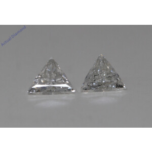 A Pair Of Triangle Cut Natural Mined Loose Diamonds (0.56 Ct,H Color,Si1-Si2 Clarity)