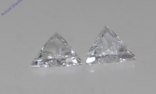 A Pair Of Triangle Cut Natural Mined Loose Diamonds (0.5 Ct,E Color,Vs1 Clarity)