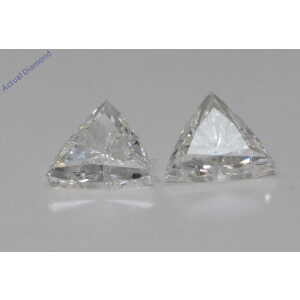 A Pair Of Trilliant Cut Natural Mined Loose Diamonds (1.18 Ct,I Color,Si1-Si2 Clarity)