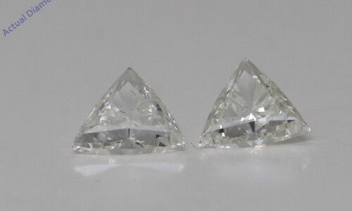 A Pair Of Triangle Cut Natural Mined Loose Diamonds (0.7 Ct,I Color,Vs1-Vs2 Clarity)