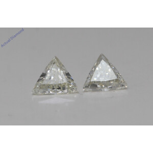 A Pair Of Triangle Cut Natural Mined Loose Diamonds (0.77 Ct,K Color,Vs1 Clarity)